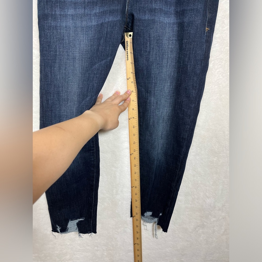 Frame Le Garçon Crop Dark Wash Blue Jeans Size 29 - Picture 10 of 10